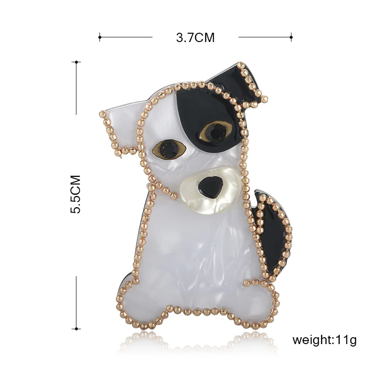 Funmor Cute Dog Brooches Acrylic Pins New Style Jewelry For Women Men Gathering Holiday Decoration Accessories Bead Coat Bijoux | Украшения