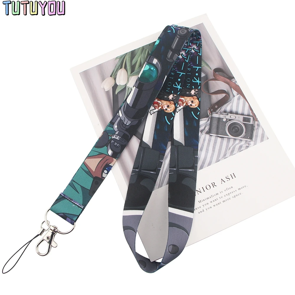 PC2477 аниме девочка мультфильм значки Стиль любителей брелок Шнур Шейный ремень