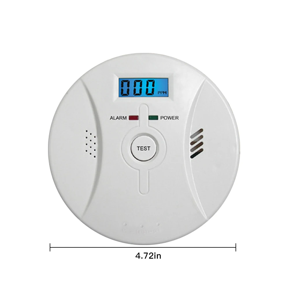 

LCD CO Combination Smoke And Carbon Monoxide Detector With Display, Battery Operated Smoke CO Alarm Detector