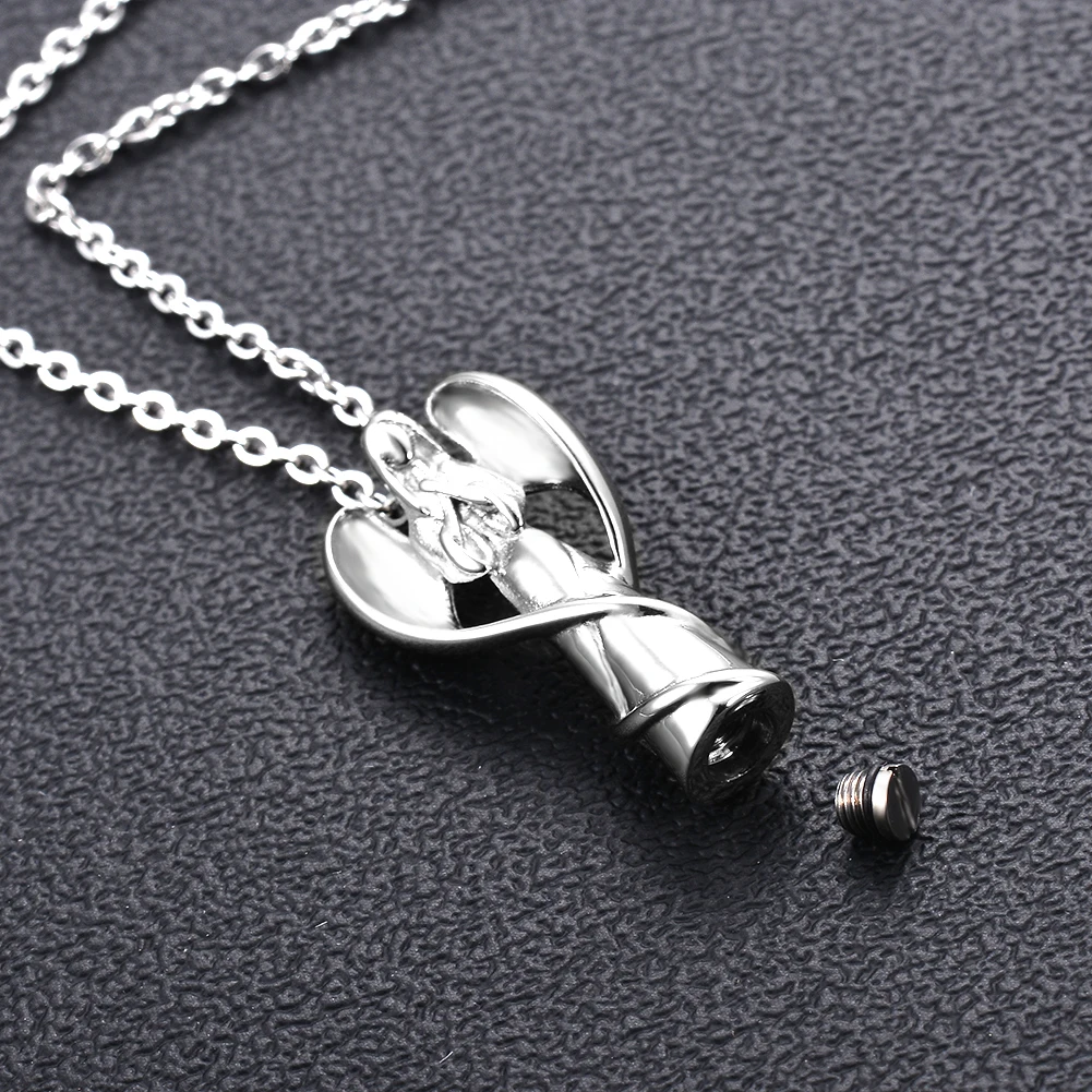 Ожерелье вечность Ангел леди из нержавеющей стали ожерелье для кремации пояс