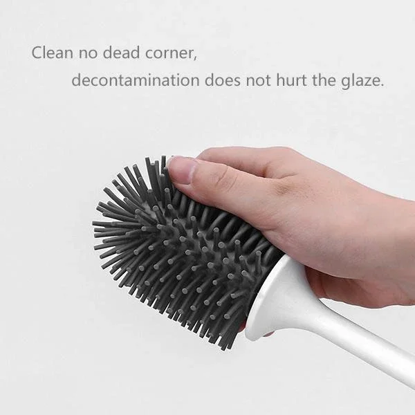 

Flexible Silicone Toilet Brush Silicone Soft Bristles Brush With Quick Drying Holder Set Cleaning Bathroom Accessories Dropshipp