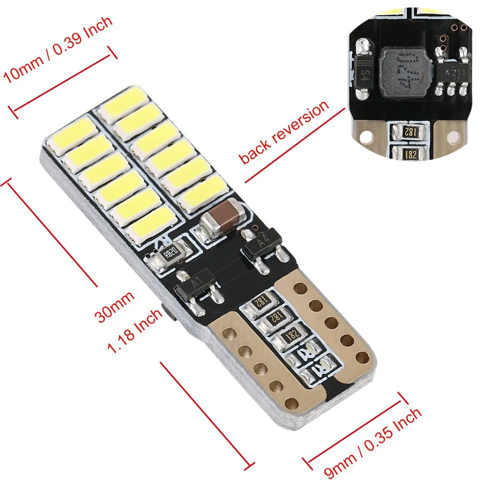 12V T10 4014 24SMD Светодиодный Светильник Универсальный для автомобиля Модель с / T15 194 168