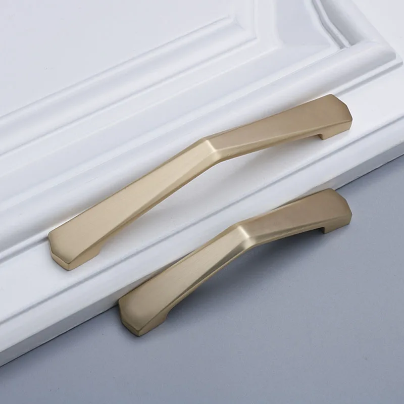 Золотые латунные ручки для кухонного шкафа дверей ящика/комода европейская мода