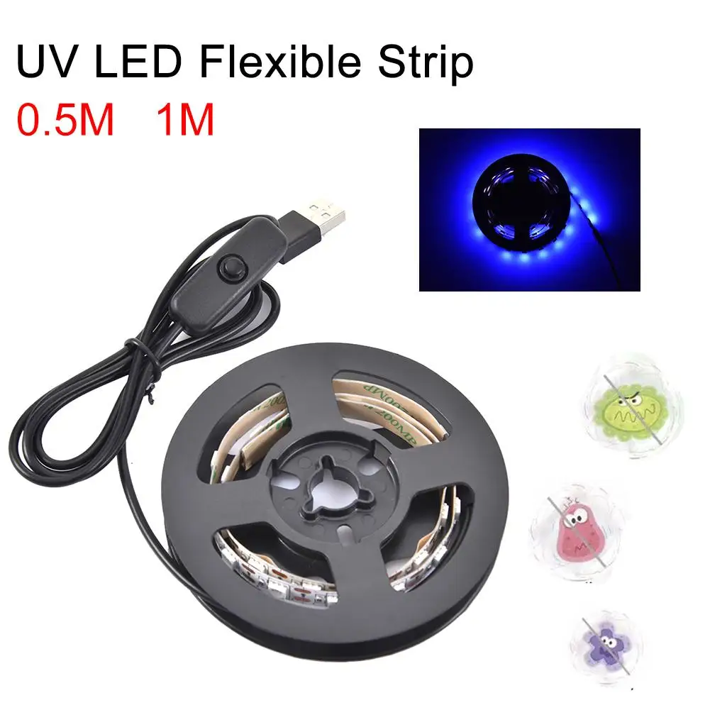LED Ultraviolet Lamp Flexible USB Powered Disinfection Light Strip for Cabinet Wardrobe Shoe Rack | Освещение