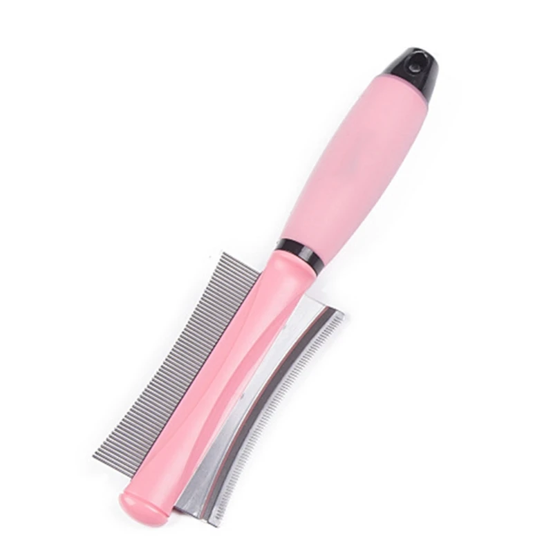 

Double Sided Pet Brush For Grooming Massaging Dogs Cats Fur Detangling Pins Coat Smoothing Slicker Bristles