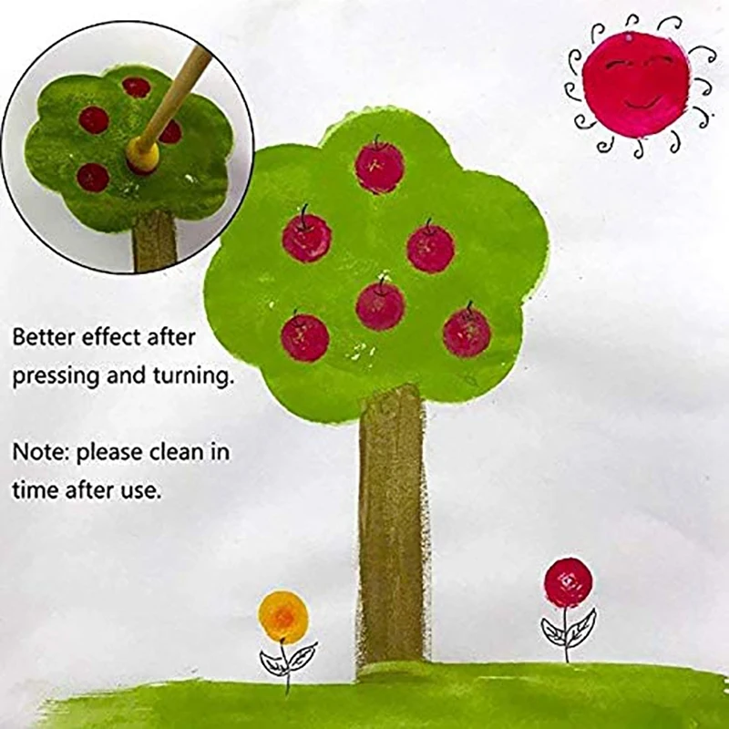 60 шт. Набор круглых кистей из пенопласта инструменты для рисования набор