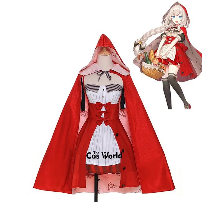 FGO/платье Marie Antoinette de habsburg Lorraine на Хеллоуин красное платье с капюшоном для