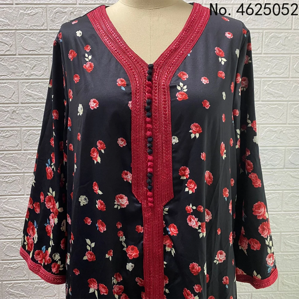 Длинное женское платье Djellaba красная Abaya в арабском стиле мусульманское для