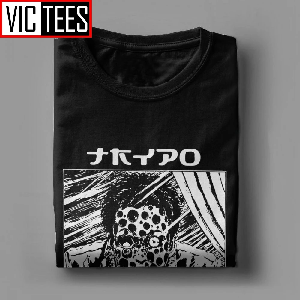 Мужская японская аниме манга ужас мужские футболки Junji Ito 100% хлопковая одежда