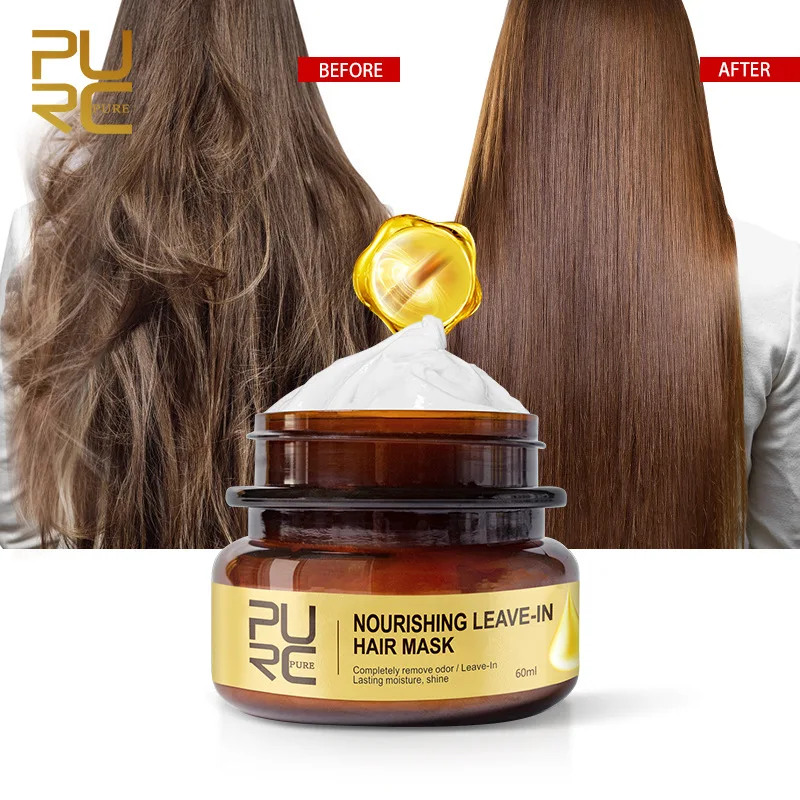 PURC Morocco Argan Oil Hair Mask For Hair Repair Damaged Curly Smoothing Products Hair & Scalp Treatment Hair Care 60ml