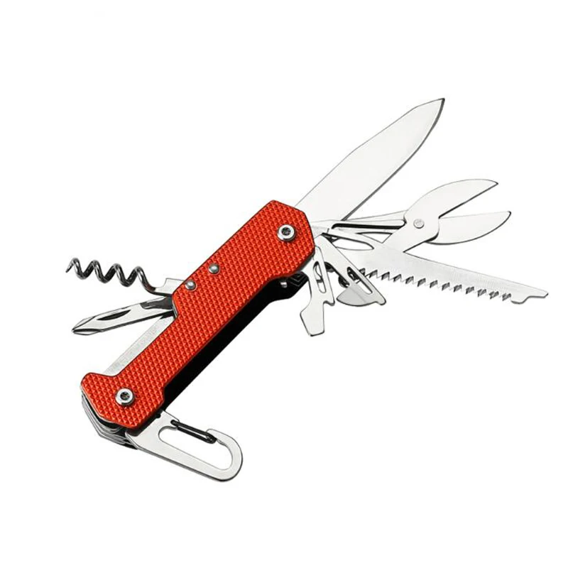 Functional Swiss 91mm Folding Knife Stainless Steel Multi Tool Army Knives Pocket Hunting Outdoor Camping Survival Knives