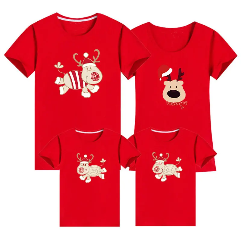 

Christmas Family Matching Outfits Father Mother Son Daughter Clothes Women Men Baby T-shirt Family Look