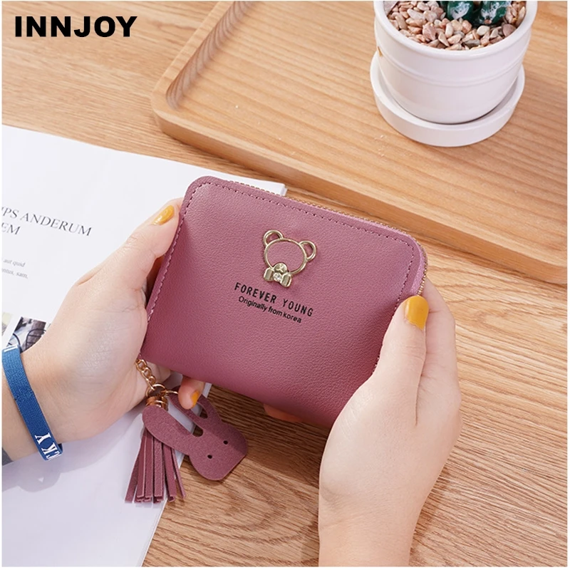 

Короткий кошелек для женщин, модные бумажники для мелочи, маленькая Дамская кредитница, Миниатюрный держатель для девушек