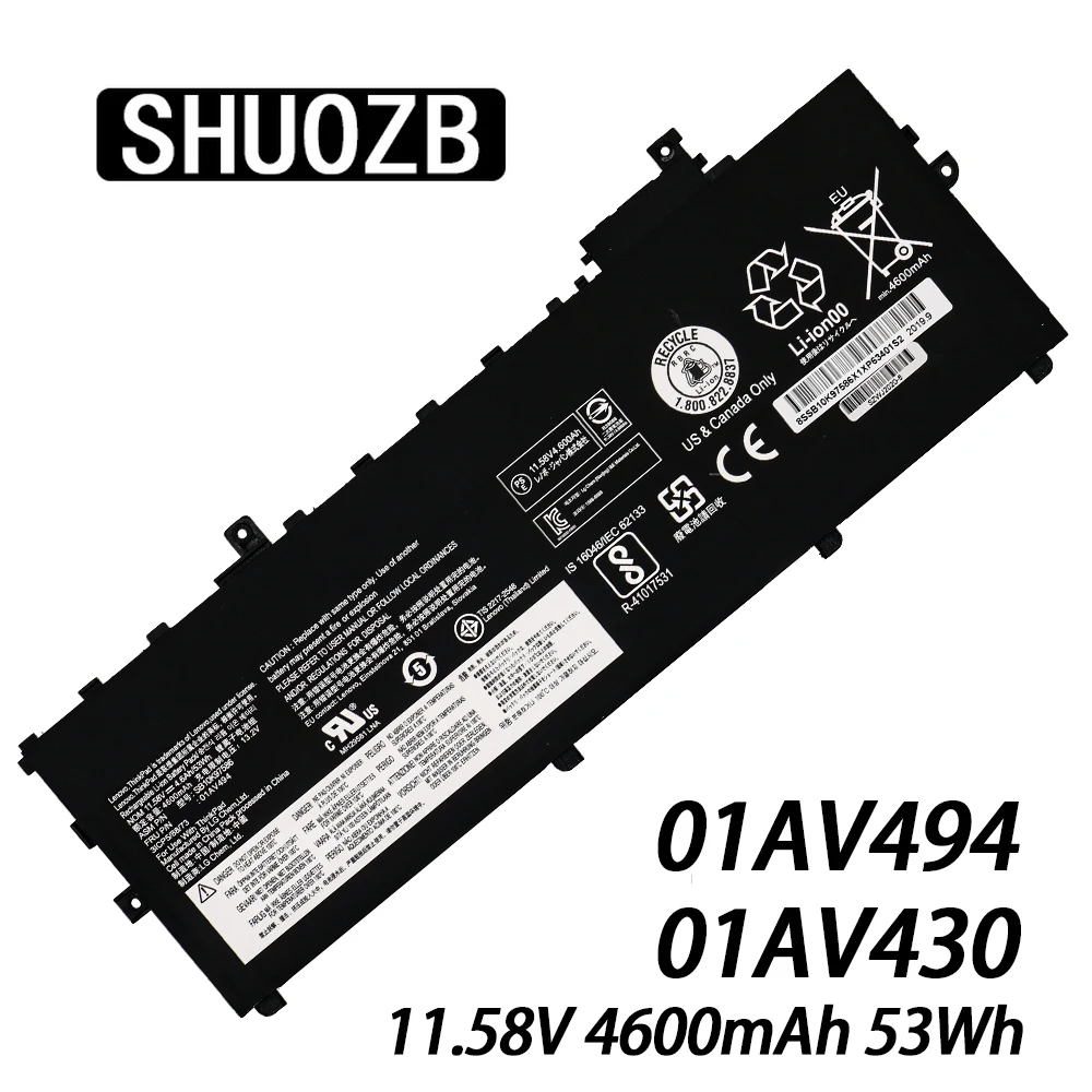 SHUOZB Новый 01AV494 ноутбук батарея 01AV430 SB10K97586 для Lenovo ThinkPad X1 углерода 5th Gen 2017 6th 2018