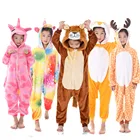 Одежда для девочек, детские пижамы с жирафом, единорогом, Мультяшные животные, розовый комбинезон с единорогом, Комбинезоны для сна, костюм на Хэллоуин для мальчиков, комбинезон