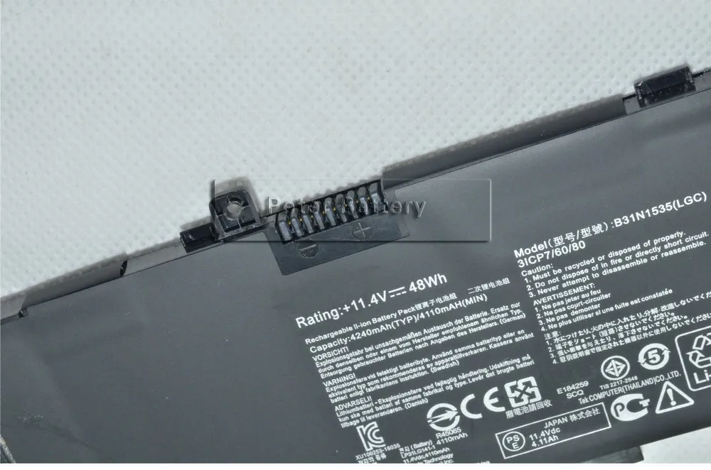 JIGU 11 4 V 48WH 0B200 02020000 B31N1535 Оригинальный аккумулятор для ноутбука ASUS UX310 UX310UA UX310UF X410UA