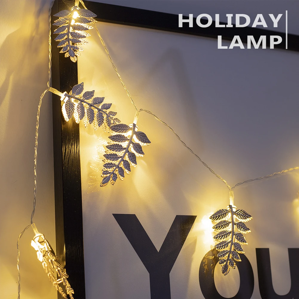 

Holiday Lighting Indoor Fairy Lamp LED String Light Leaves Shape Bedroom Warm White Shop Window Home Decoration Battery Operated