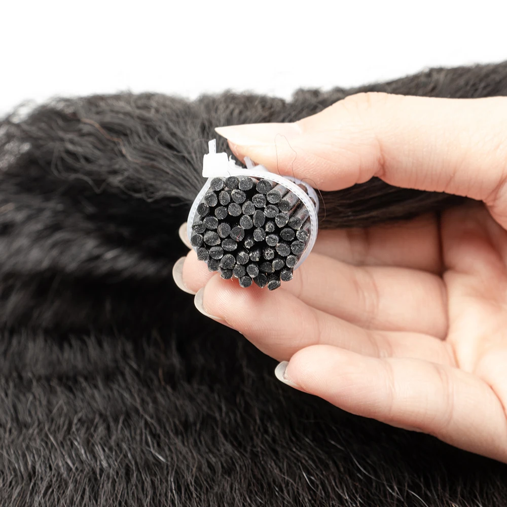 MRSHAIR I накладные волосы для черных женщин человеческие Micro Beads курчавые прямые