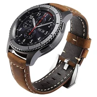 22mm vintage crazy horse genuine leather watchbands for samsung galaxy watch 46mm strap gear s3 classicfrontier band wristbands
