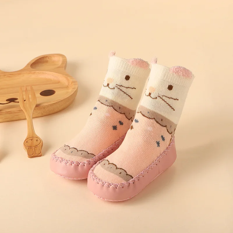 

Winter Newborn Baby Socks Thick Terry Cotton Animal Toddler Indoor Sock Shoes Baby Girl Sock Anti Slip Soft Baby Sock
