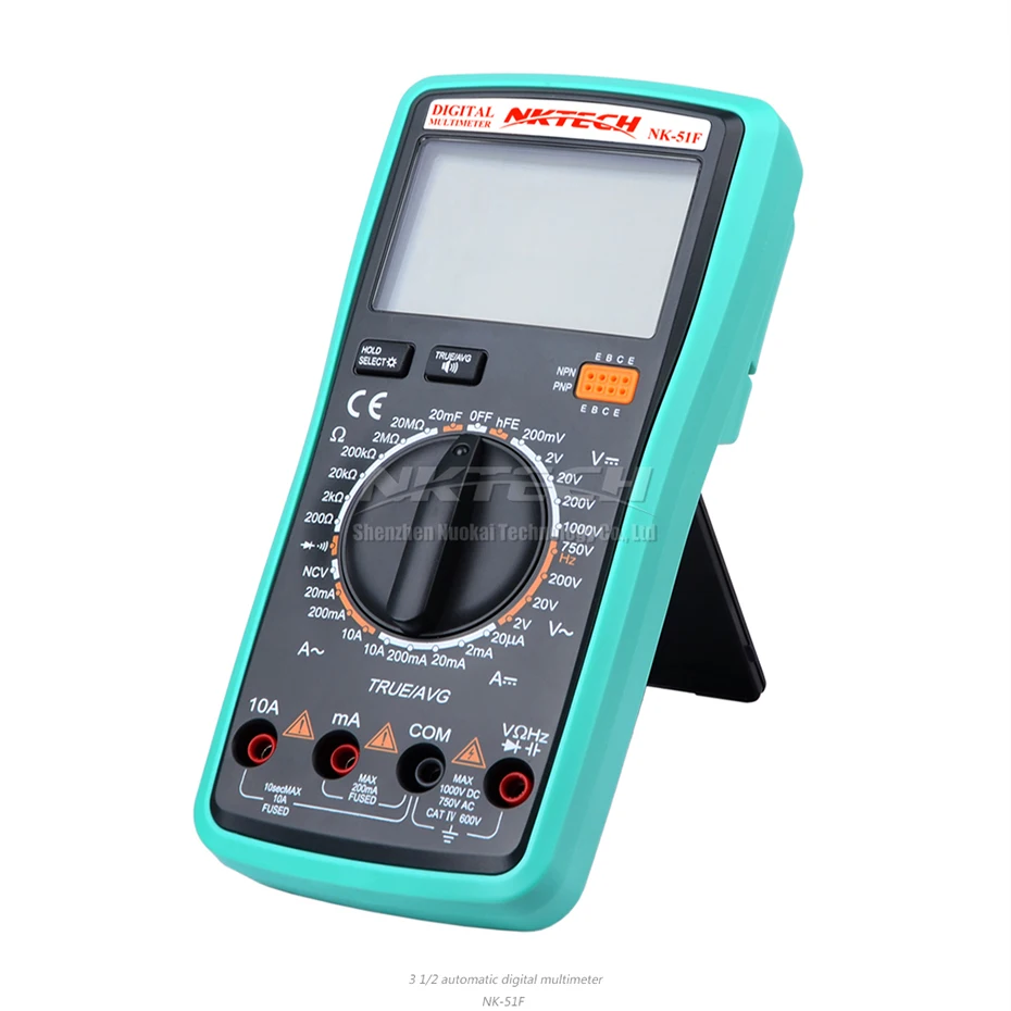 Nktech Цифровой мультиметр голос значение NK-51F True RMS Сопротивление Емкость AC DC Напряжение ток Вольтметр метр диода тестер