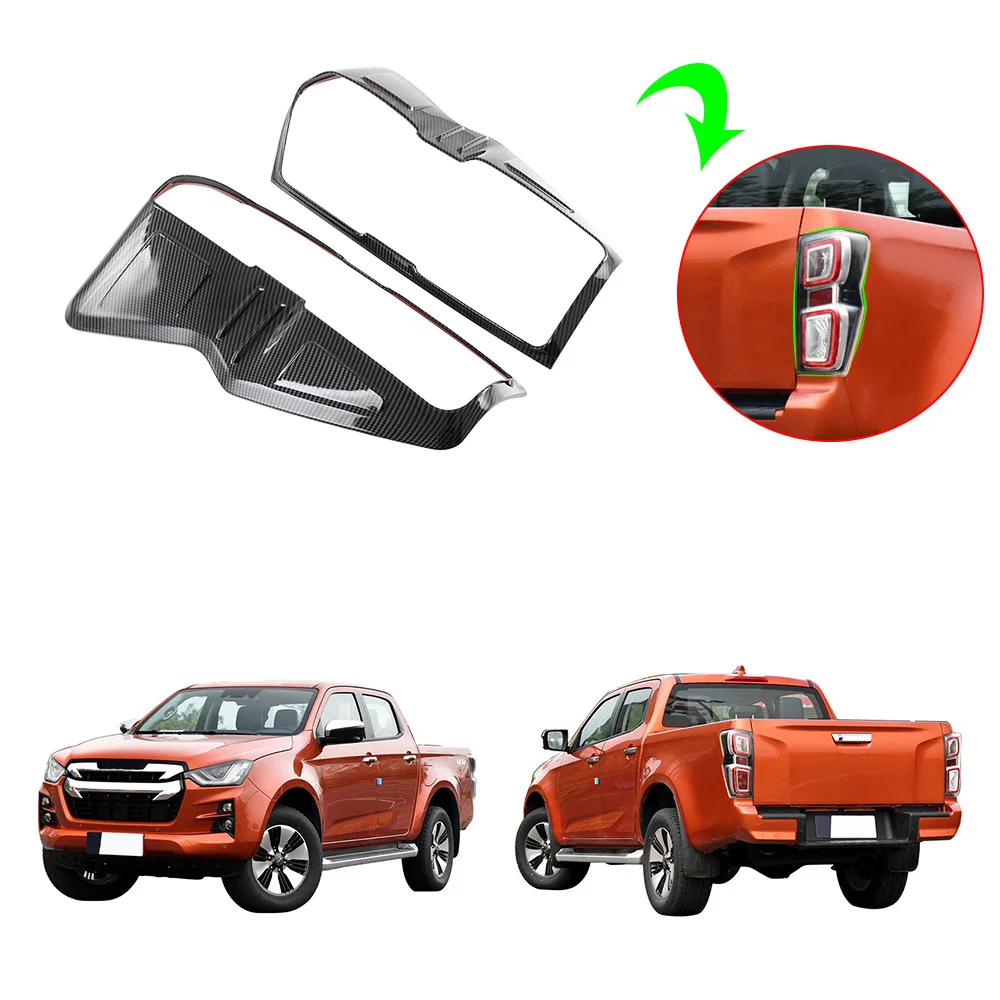 

Factory New Car Exterior Model Imitation Carbon Fiber Car Tail Lamp Cover Trims For ISUZU D-MAX 2021