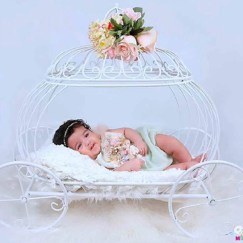Новорожденный Подставки для фотографий детская кровать принцессы Bebe железа