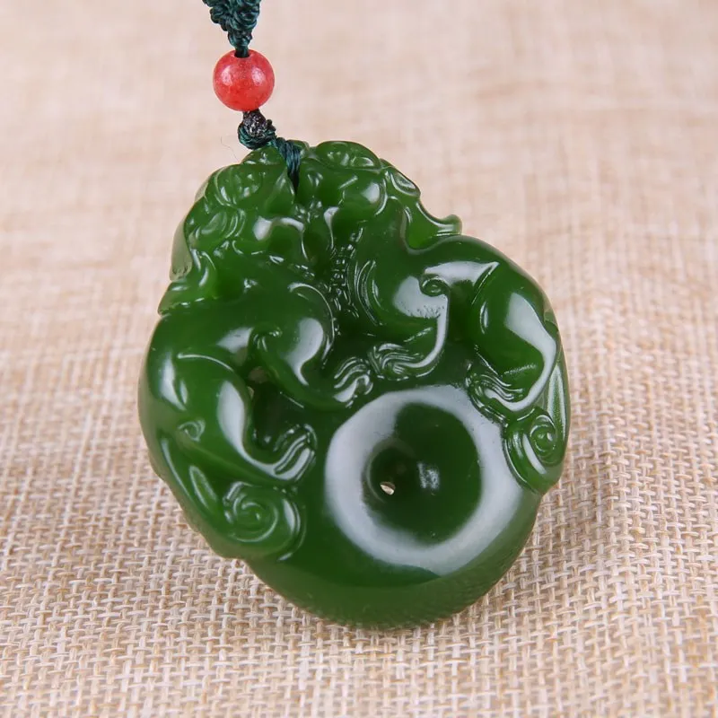 Двойная подвеска в виде стрекозы подвесная вешалка белый нефрит Kirin cai переводная