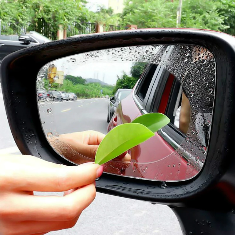 

2pcs Car Side Window Rainproof Stickers Rearview Mirror Waterproof Sticker Anti-Fog Auto Protective Film Bathroom Mirror Films