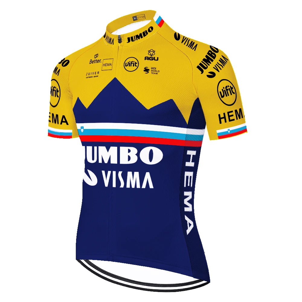 Новинка 2021 Джерси для велоспорта JUMBO VISMA champion летняя велосипедная Футболка maglia