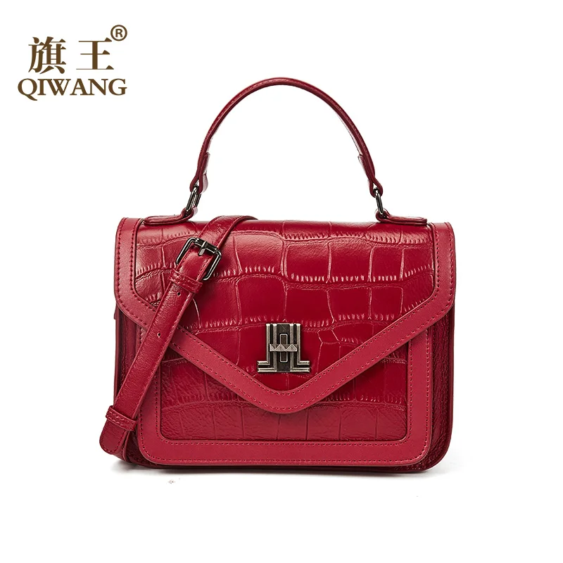 2020 модная новая женская сумка-мессенджер из натуральной кожи с крокодиловым