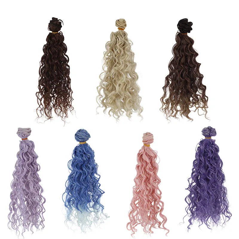 Кукольные волосы для шарнирной куклы 25*100 см вьющиеся 1/3 1/4 1/6 аксессуары волос