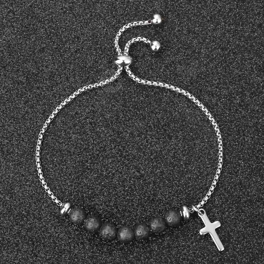 Двухслойная Подвеска из лавовых бусин ожерелье браслет для мужчин и женщин