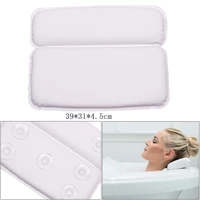 1pc spa bath pillow suction cup anti slip bath tub spa pillow pu waterproof sponge bathtub pillow cushion bathroom shower pillow