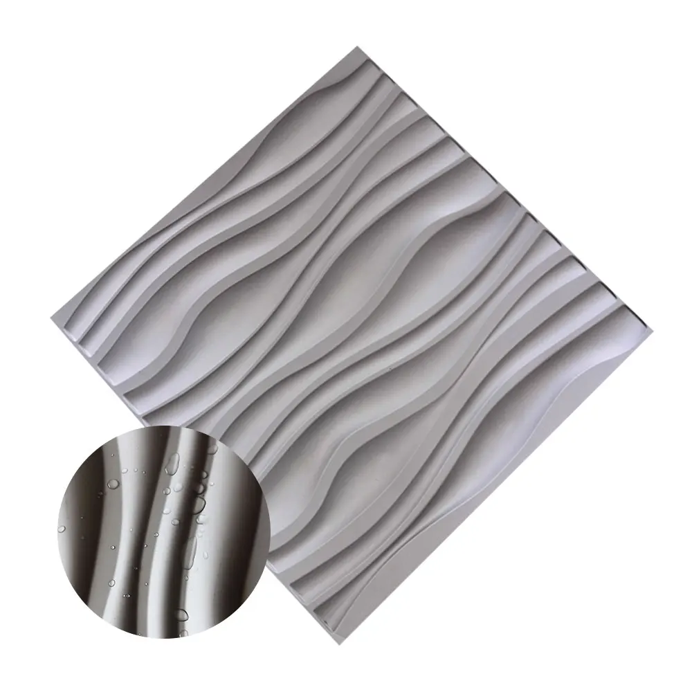 A06003Silver 3D настенные панели несколько волнистых конструкций настенные наклейки текстурированные серебряные Настенные Плитки для украшения интерьера(12 шт - Цвет: A06003Silver