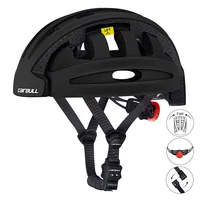 Cairbull FIND Folding Cycling Helmet  Portable Thicken Foldable Bicycle Helmet CE Certification with LED Rearlight City Helmet