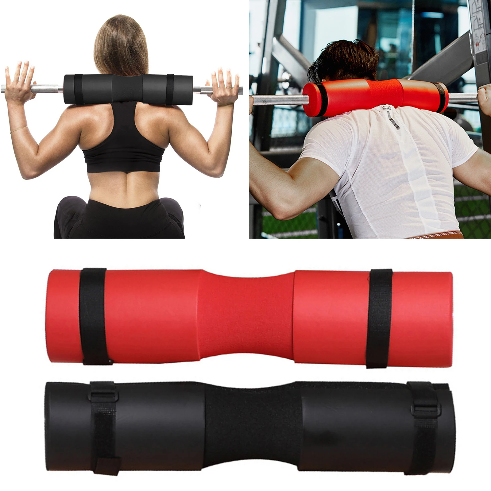 

Barbell Bar Cover Pad Weight Lifting Squat Shoulder Protect Foam Cushion & Strap