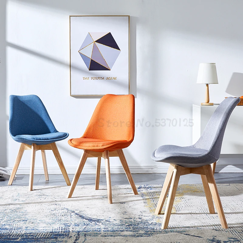 Твердый деревянный современный простой ткань ресторанный стул домашняя скамья