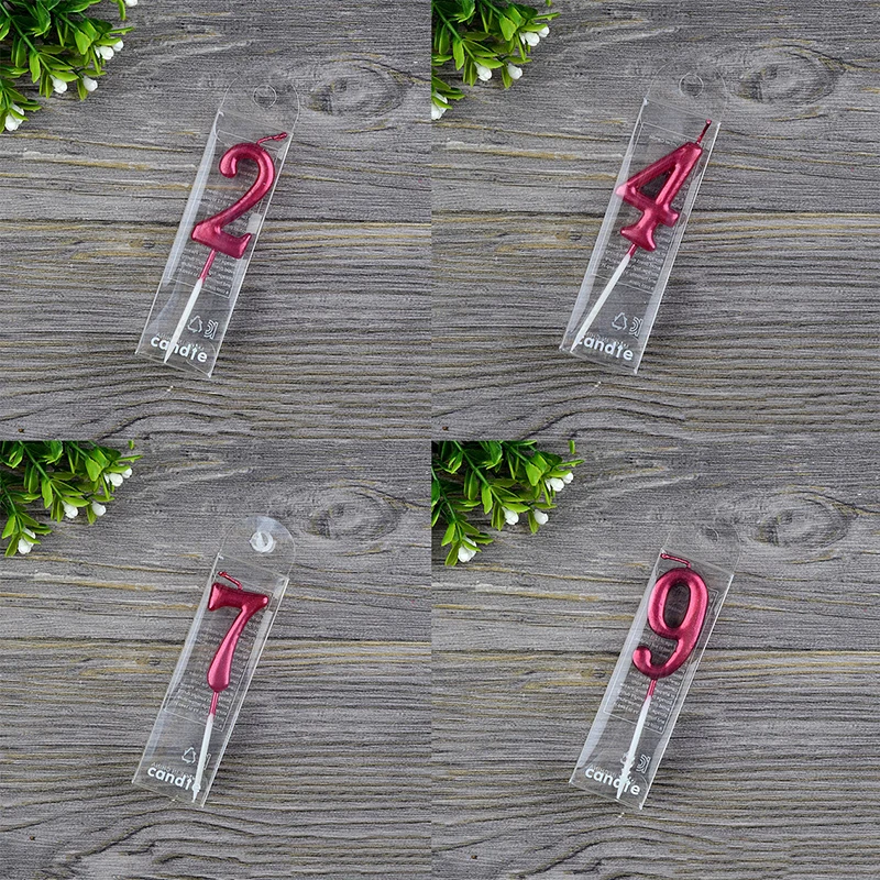 1 шт. бумажная Свеча для торта с номером красного вина на день рождения детская