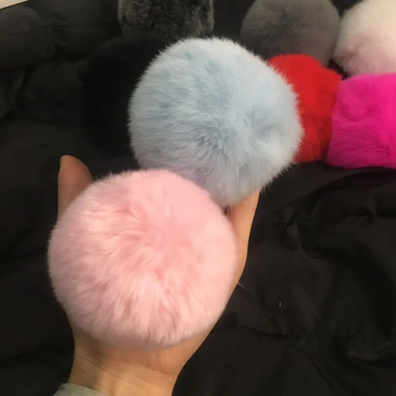 

8 см помпон из искусственного меха большой помпон из натурального меха енота помпоны шапка Красочные Меховые помпоны шапки шапка s вязаная ш...