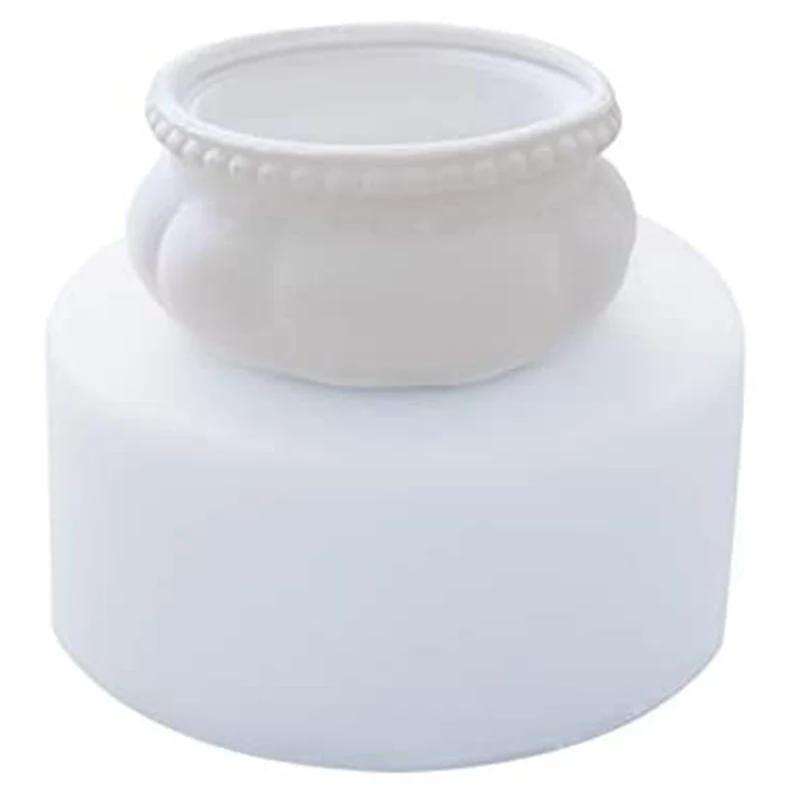 

3 Pack DIY Flower Pot Silicone Molds Succulent Planters Vase Molds Ashtray Candle Holders Round + Octagon + Heart