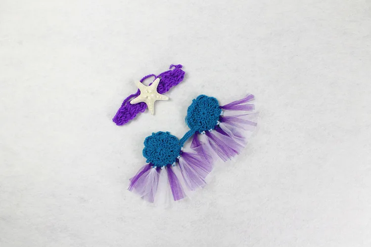 Детская одежда для фотосъемки фотостудии Шерстяная трикотажная фиолетовая