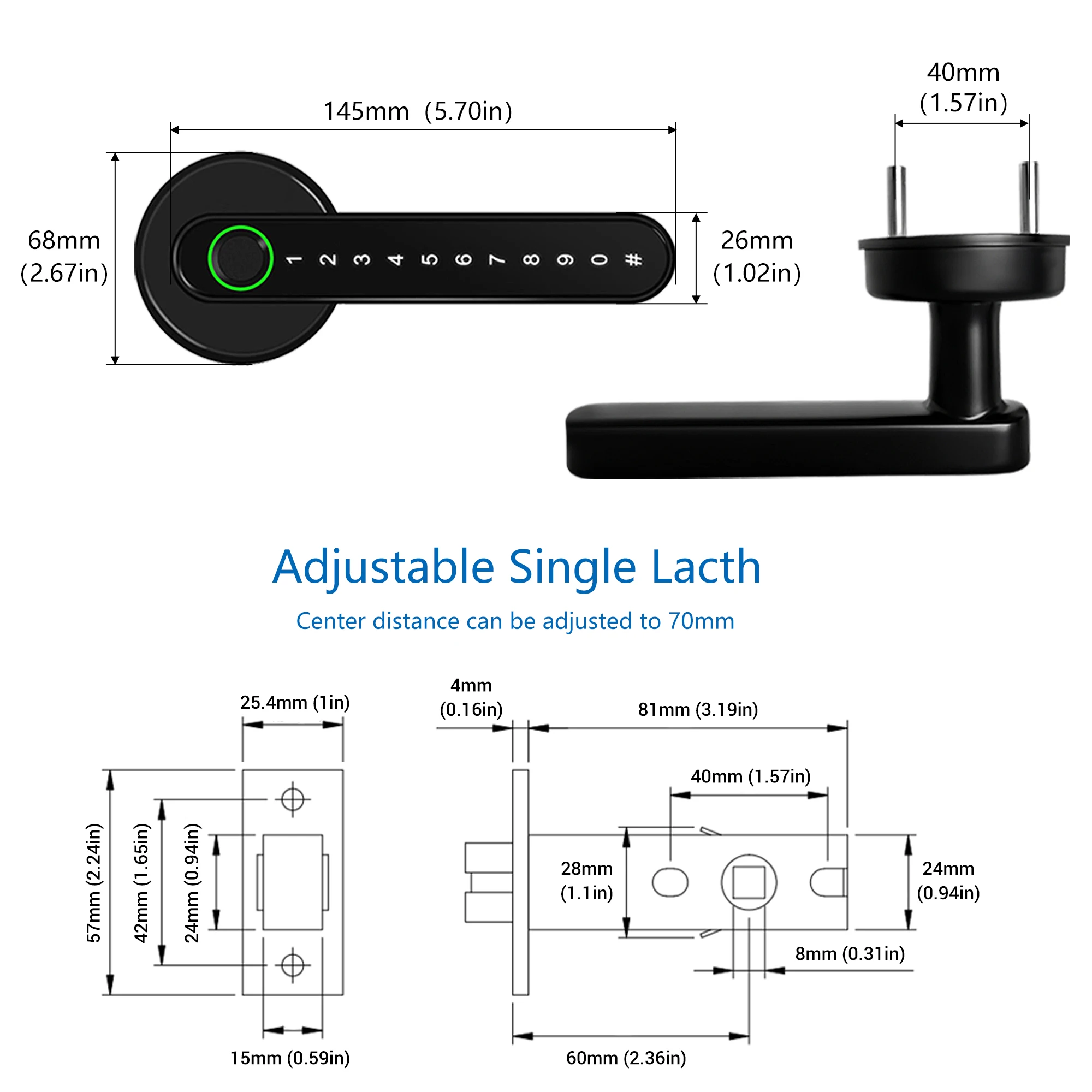 smart lock door wifi fechadura eletronica ttlock wireless fingerprint security safe remote control handle cylinder | Безопасность и