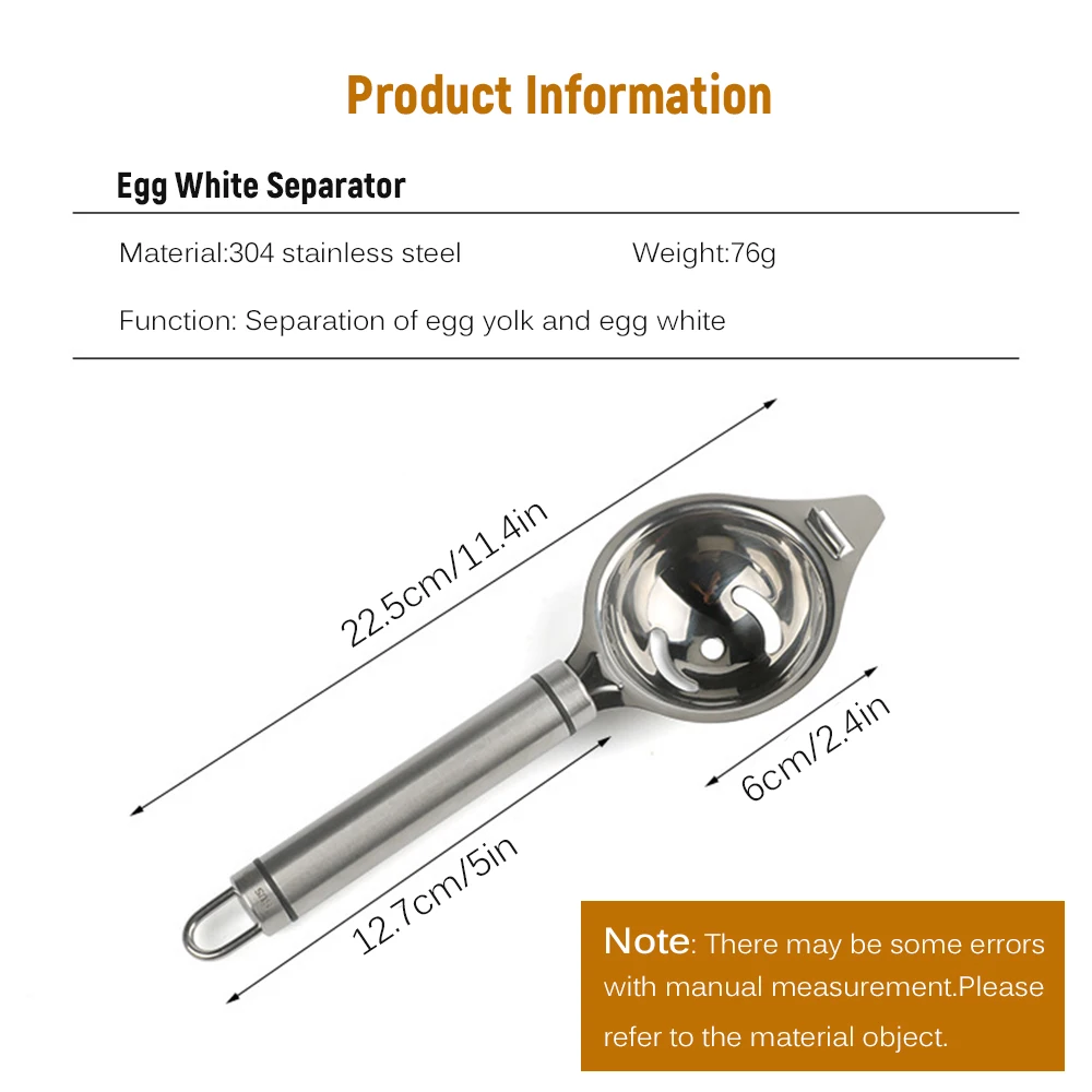 Яичный сепаратор Еда Класс Нержавеющая сталь яичный желток Белый фильтр можно