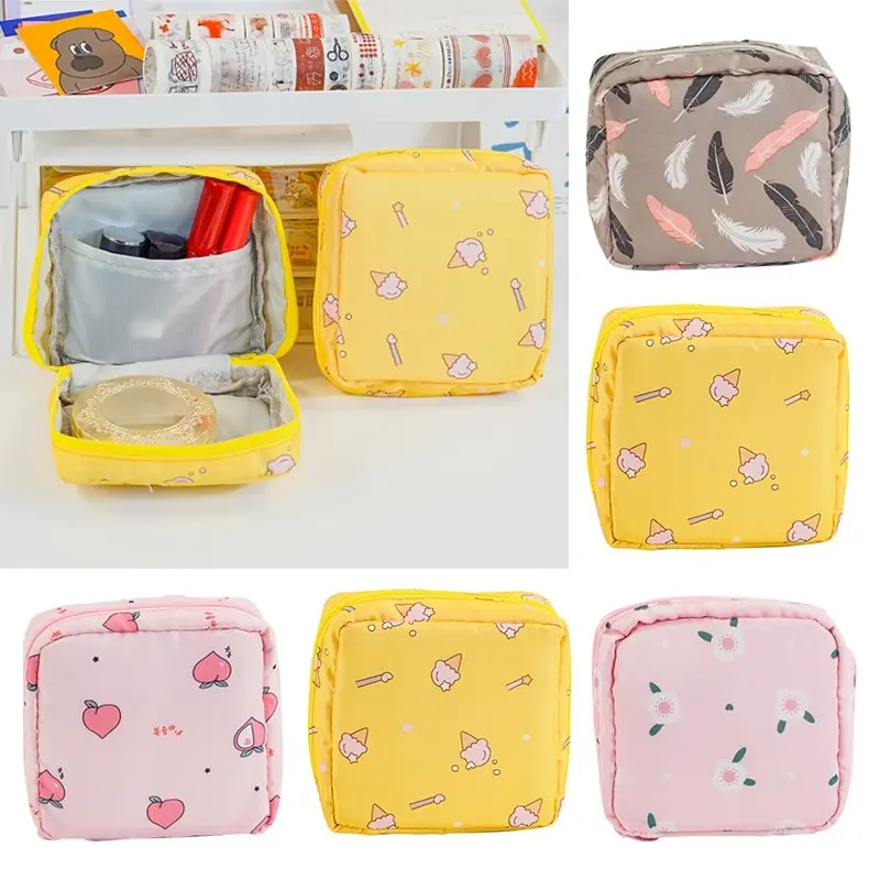 Новая портативная водонепроницаемая сумка для хранения тампонов милые