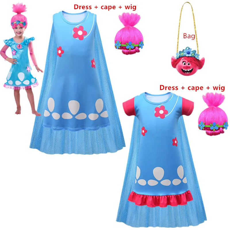 Комплект для девочек: Сумочка + парик платье детские костюмы девочек