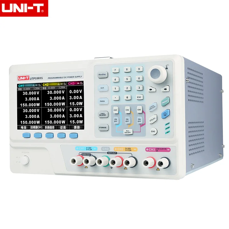 UNI-T UTP3303S/UTP3305S DC Регулируемый источник питания 4 3 дюймов TFT LCD дисплей