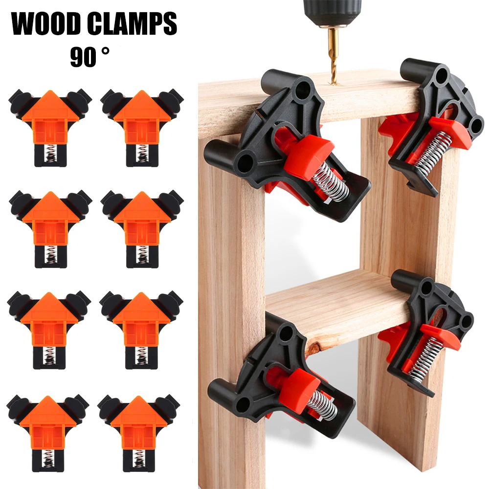 

Joinery Clamp Woodworking 90 Degree Right Angle Clip Wood Quick Fixing Corner Clamp for Carpentry Bar Frame Fasteners Hand Tools