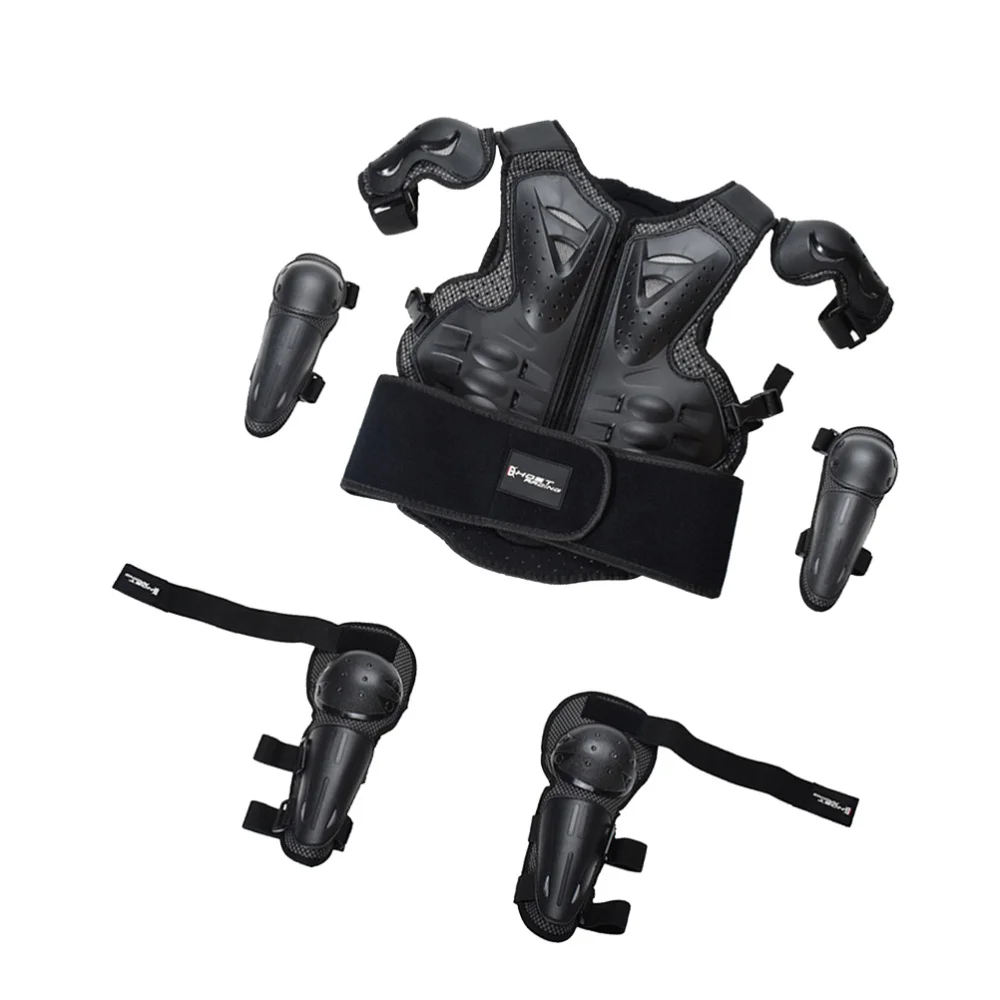 

Kids Protective Costume Kit Vest Elbow Kneepad Protective Gear Armour Cycling Breathable Sponge Cover for Outdoor Riding Motorcy