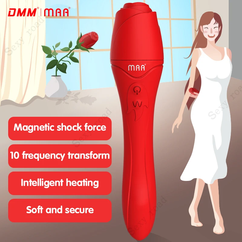 Фаллоимитатор для взрослых игрушки женщин фаллоимитатор с красным цветком умный